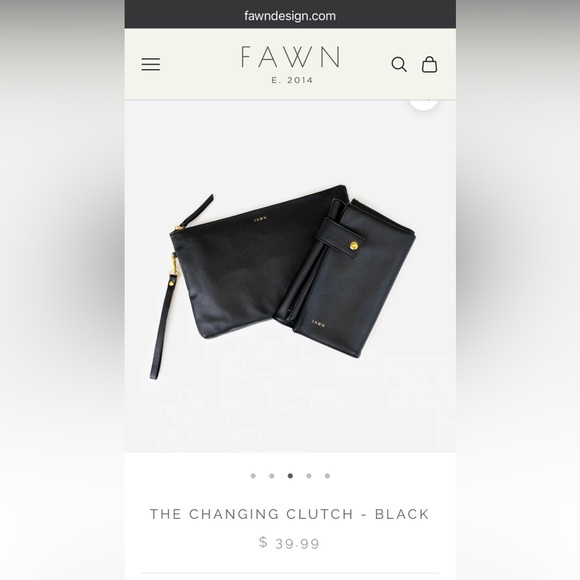 Fawn Design original faux leather changing clutch (with original logo) - Picture 2 of 5